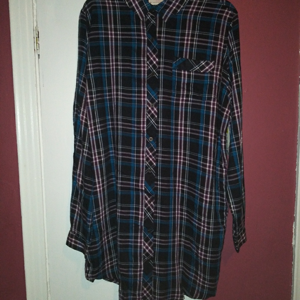 Long sleeve Button Up Dress Size L